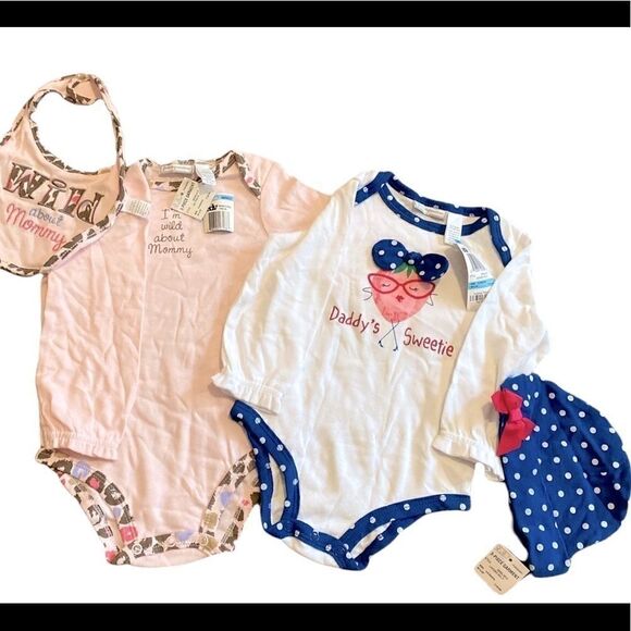 NWT First Impressions Two Long Sleeve Onesie Sets - Picture 1 of 4